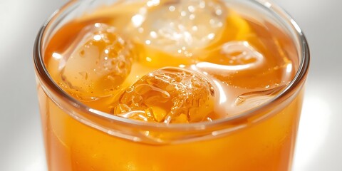 Refreshing Orange Juice with Ice