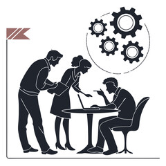 Business people working together on a project