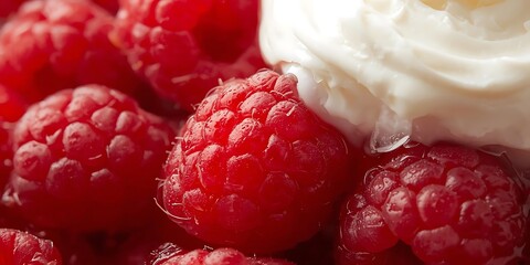 Raspberries with Whipped Cream