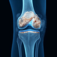 x ray of a human knee