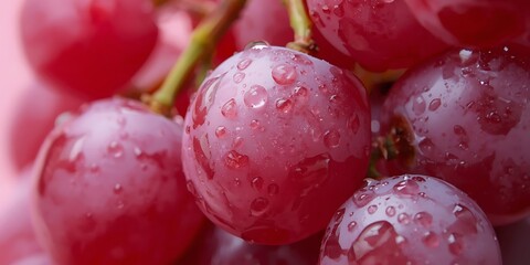 Fresh Red Grapes Close-Up
