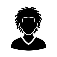 Flat illustration icon of a person's silhouette