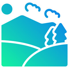 village gradient fill icon