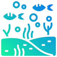 underwater gradient fill icon
