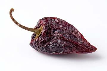 Dried Guajillo Chili: Isolated Red Spice for Culinary Creations on Clean White Background
