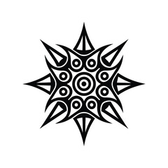 Obraz premium Intricate symmetrical abstract graphic vector illustration. Stylish decorative ornamental design element