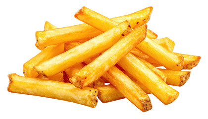 Golden pile of crispy, fried potato sticks