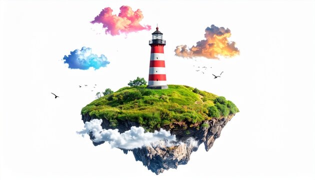 lighthouse of blue sky - Powered by Adobe