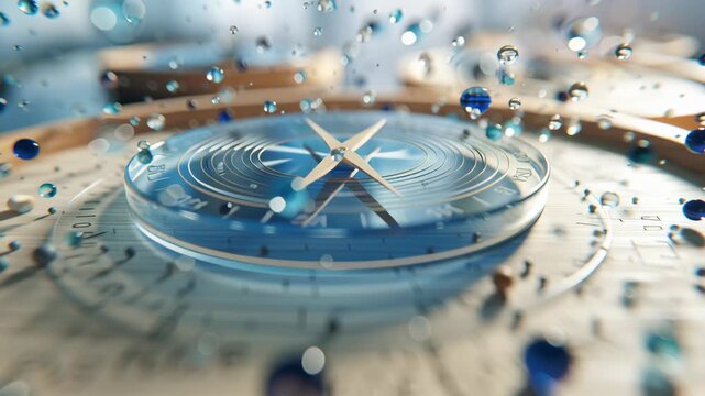 Macro shot of wellness score radial visualization floating above soft home interior palette, premium commercial editorial tone, smart home wellness system