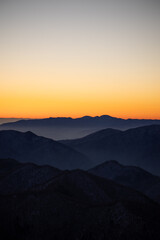 sunset in the mountains