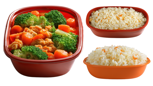Bowl of healthy rice and vibrant green broccoli nutritious meal features steamed rice and fresh broccoli