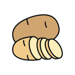 Potato icon for realistic vegetable and garden theme visuals.