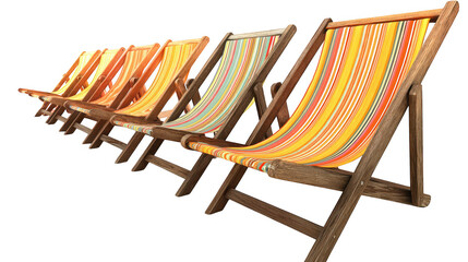 Row of wooden chairs displays colorful striped fabric chairs feature vibrant stripes adding charm to any setting