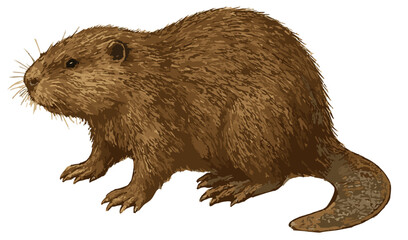 Castor fiber illustration