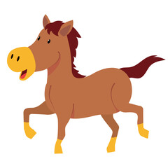 干支午年　シンプルで可愛いデフォルメした馬のイラスト