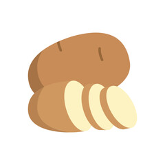 Potato icon for realistic crop and healthy vegetable artwork.