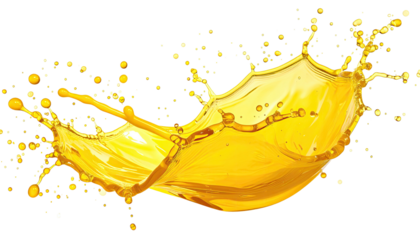 Golden liquid, splash, droplet action