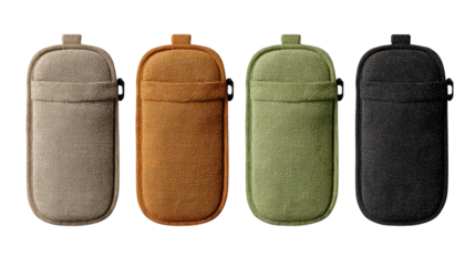 Colorful toiletry bags shown in different hues compact travel organizers displayed in distinct shades