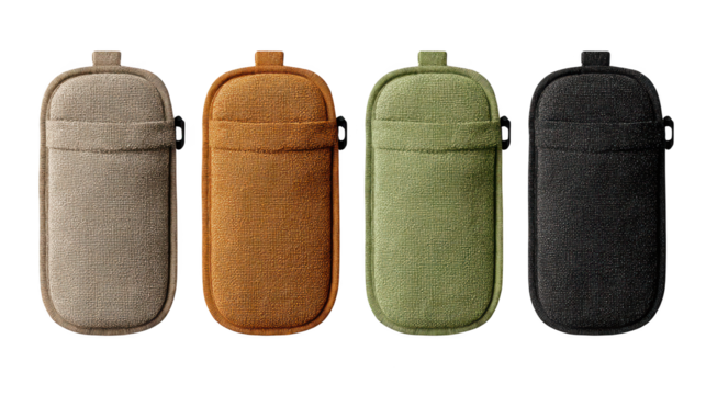 Colorful toiletry bags shown in different hues compact travel organizers displayed in distinct shades