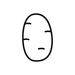Potato icon for clean and simple organic food designs.