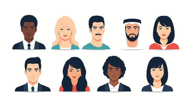 Diverse team members showcasing global unity and inclusivity, perfect for corporate websites, training materials, and promoting diversity initiatives with style