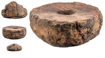 Rock features natural aperture geological formation displays circular opening rock