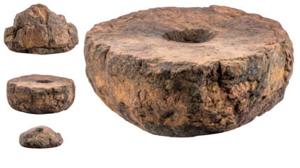 Rock features natural aperture geological formation displays circular opening rock