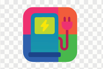 Electric Vehicle Charging Station Icon