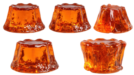 Five orange glass candles emit warm glow these four orange glass candles provide warm illumination
