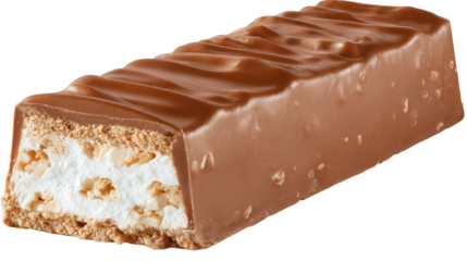 Chocolate bar with mouthwatering bite delicious chocolate bar shows irresistible bite