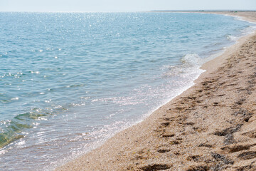 The ocean is calm and the water is clear