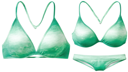 Green bikini top features two bra pieces two bra style pieces form this vibrant green bikini