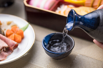 おせちと日本酒