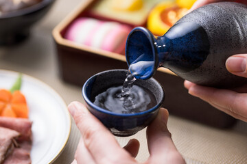 おせちと日本酒