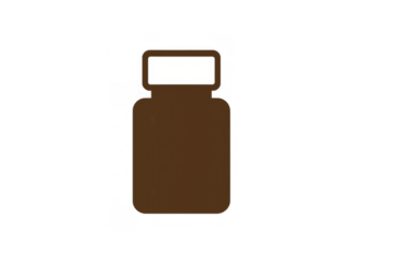 Medicine bottle icon for pharmacy and healthcare, representing prescription drugs and container for tablets