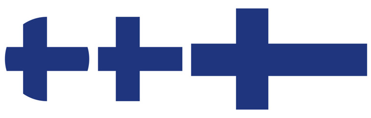 Fototapeta premium Signs, Icon flag of Finland on a transparent background. Vector graphics