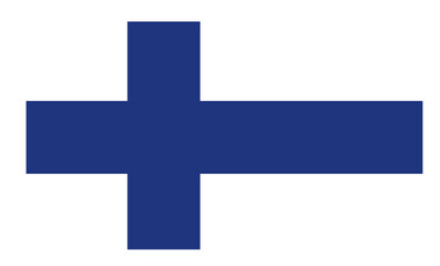 The flag of Finland on a transparent background.