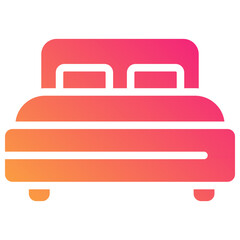 bed gradient fill icon