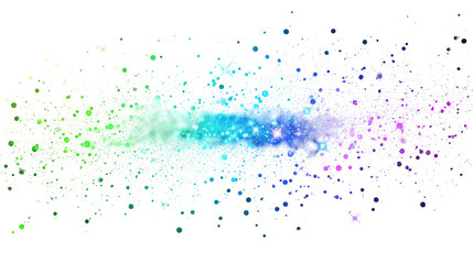 Colorful splash art with vibrant hues of green blue and purple perfect for backgrounds wallpapers and creative designs on transparent background