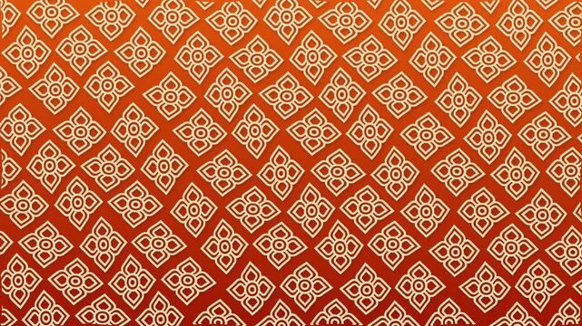 classic illustration flower flag movement on red background