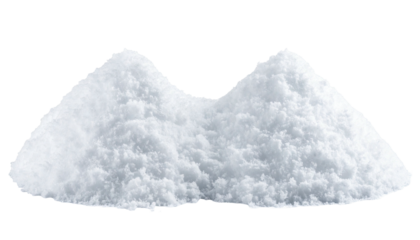 Double mounds of glistening white powder against black background
