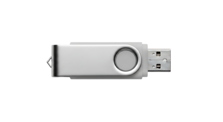 Silver USB flash drive Transparent a portable data storage device