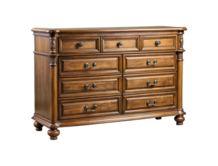 Antique wood dresser with multiple drawers detailed photography furniture piece