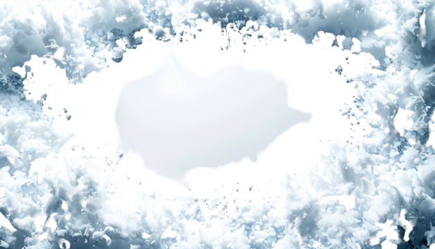 Cloud-framed blank space, bright center, dark edges, dreamy feel