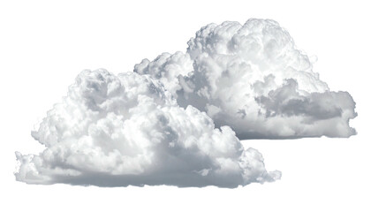 Fluffy, isolated white cumulus cloud formation on a clear day