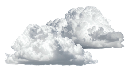 Fluffy, isolated white cumulus cloud formation on a clear day