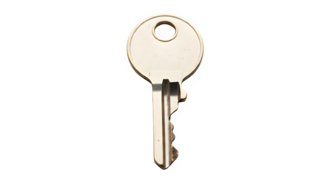 A singular metallic key isolated against a dark backdrop evoking security and access