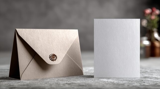 Elegant wedding invitation and envelope set for special occasions