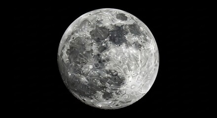 Fototapeta premium Detailed Full Moon Surface Close-Up Astronomy Celestial Body Image