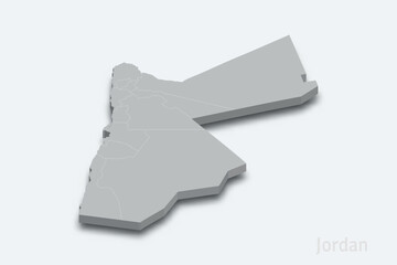 Jordan 3d map with borders regions